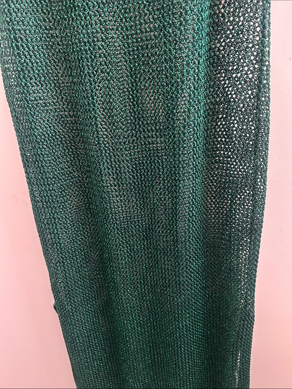 a new day, Woman’s Size XL Metallic Emerald Green Sleeveless Swim Cover Up Dress - Picture 7 of 8
